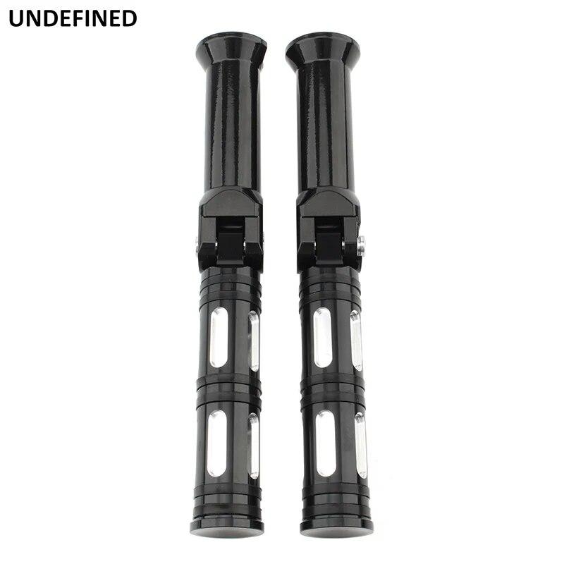 Motorcycle Black Foot Pegs CNC Rear Footrest Support Brackets for Harley Softail Fat Boy Breakout Street Bob Sport Glide 2018-20