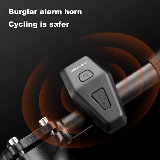 Bicycle Horn 120dB Loudspeaker Bike Horn with Alarm USB Rechargeable Waterproof Bicycle Speaker Cycling