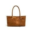 Elegant handbag women's British style solid color casual handbag large capacity shoulder bag women's retro women's bag