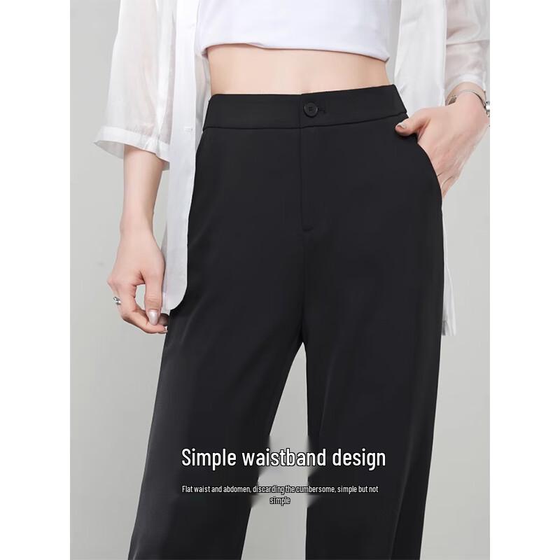 Troloman Damen Sommer Slim Fit Straight Leg Anzughose