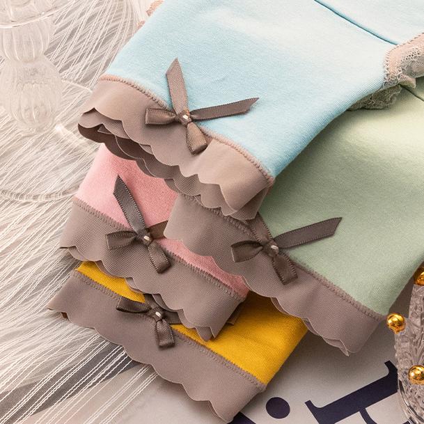 5 Teile/satz frauen Frühling Sommer Nahtlose Höschen Damen Atmungsaktive Nette Farbe Passenden Unterhosen