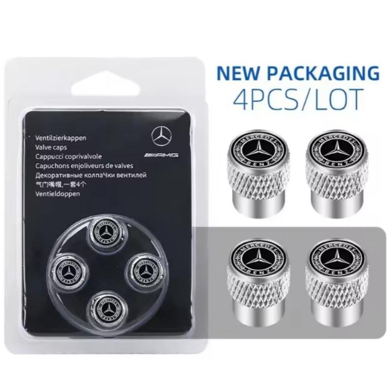 4pcs/set Wheel Tire Valve Stem Cap Dust Cover for Benz AMG W205 W222 W211 W212 W213 W201 W210 W124 W126 W140 Interior Mouldings RX7