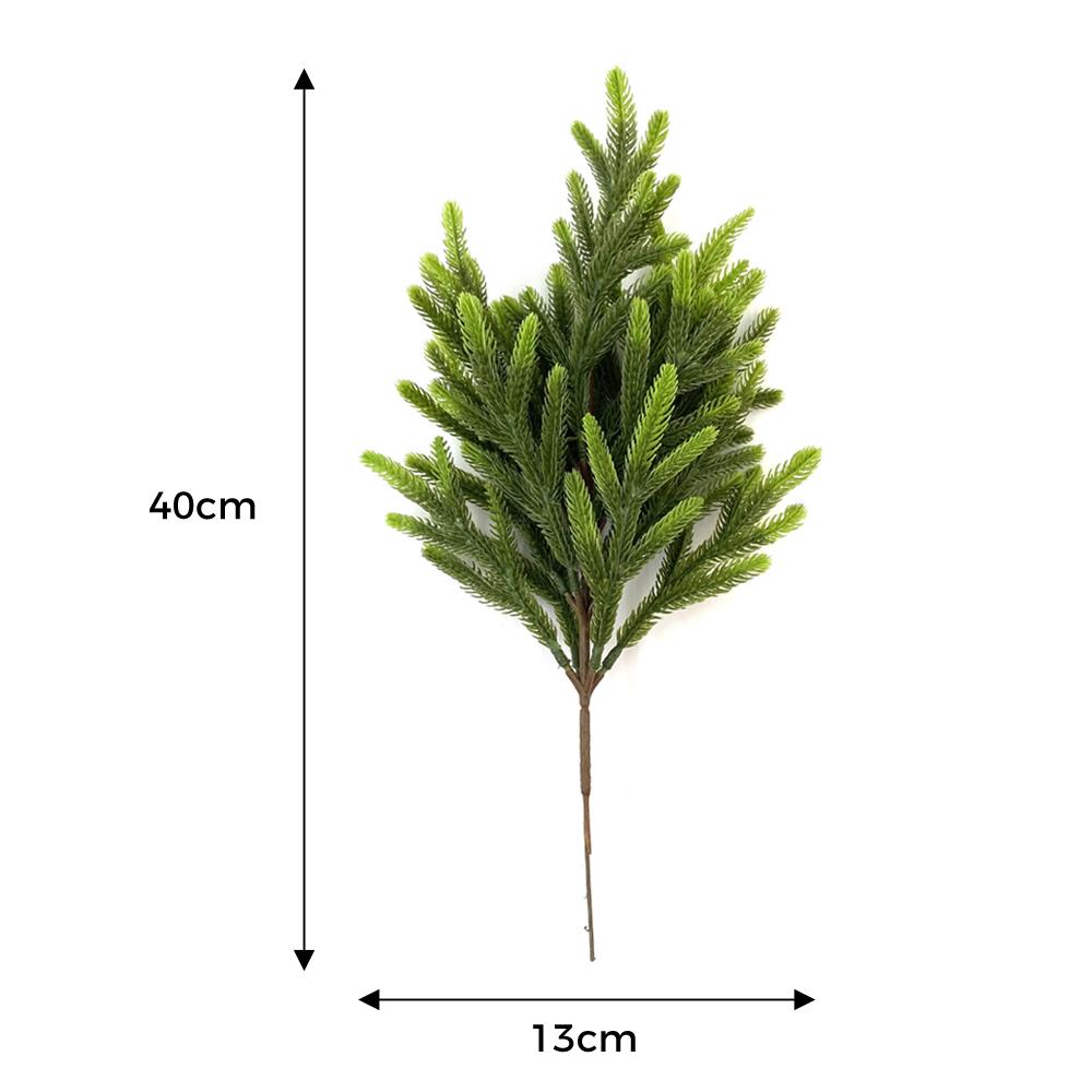 Artificial Pine Needle Branch 36/40/50cm Christmas Tree Filler Cypress Leaves Sprig DIY Home Decor Wedding Party Background Wall