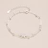 Funkelnde 925er Silber Kettenarmbänder Für Damen Luxuriös Elegant Dreilagiges Geometrisches Perlenarmband Party Hochzeits Schmuck