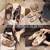 Retro Versatile Beach Shoes Niche Fashion Color Matching Toe Sandals Women's Summer Casual Wear Platform Sandals