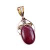 Natural Mookaite Gemstone 925 Solid Sterling Silver Two Tone Pendant 1.75" W4p02