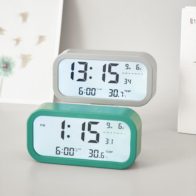 Nordic Style Clock Large Screen Multi Function Clock Alarm Clock Bedside Clock Student Children Alarm Clock
