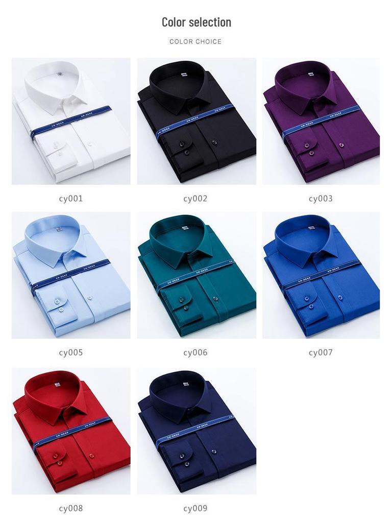 Pánská košile s dlouhým rukávem z mercerované bavlny nežehlivá - Špičkové formální business oblečení