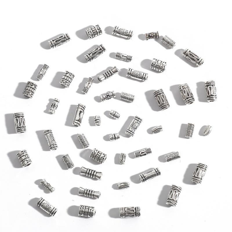 DIY Alloy Cylinder Spacer Beads & Caps for Bracelets & Necklaces