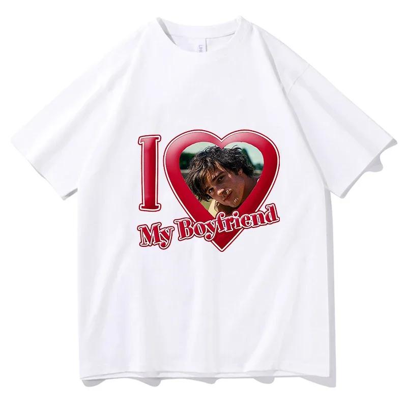 

I Love My Boyfriend Jacob Elordi T Shirts Aesthetic Casual Tshirts 100 Cotton Truck Individualization Painting Tops S