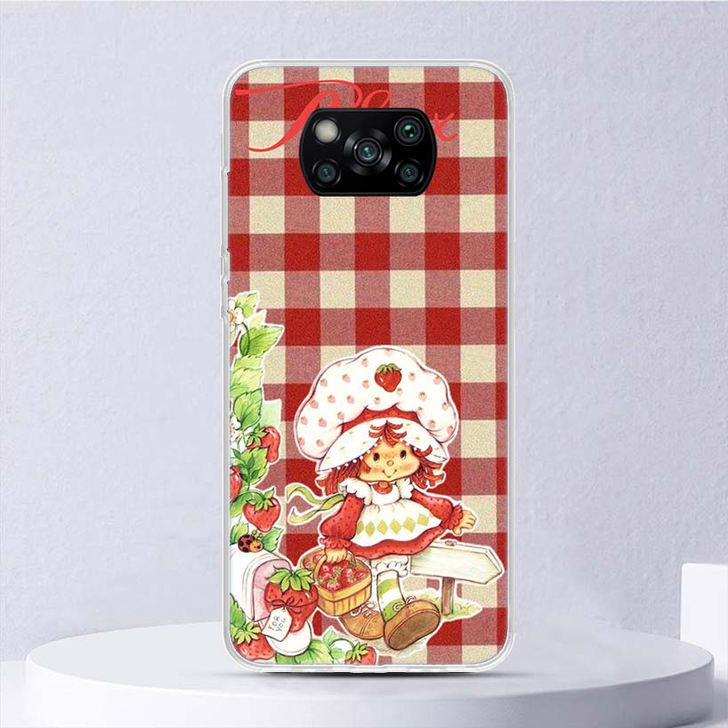Strawberry Cartoon Girl Soft Case For Xiaomi Poco X7 X6 X5 X4 X3 Nfc F7 Ultra F6 F5 Pro Phone Cover F4 Gt F3 M5S M4 M3 M5 M6 Coq