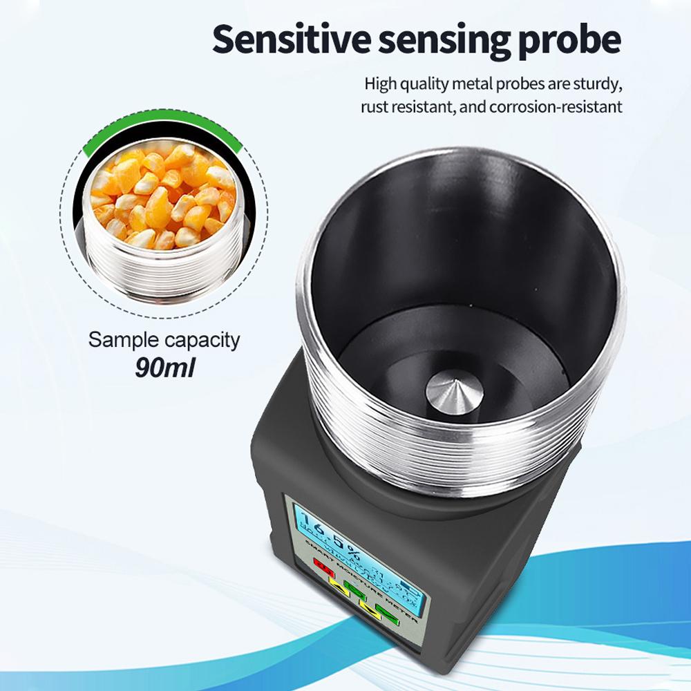 Smart Digital Grain Moisture Meter for 25 Kinds Grains Cup Type Humidity Tester Coffee Wheat Seeds Hygrometer Moisture Detector