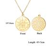 Cazador Witch Knot Tetragrammaton Pentagram Pendant Necklace Stainless Steel Vintage Double Amulet Protection Necklaces Jewelry