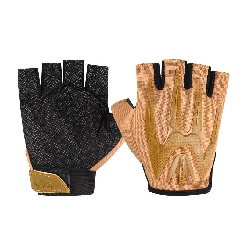 Tactical Half Finger Gloves Men's Outdoor Sports Cycling Training Anti Slip and Wear Resistant Protection Operations Military Fan Seal Special Forces