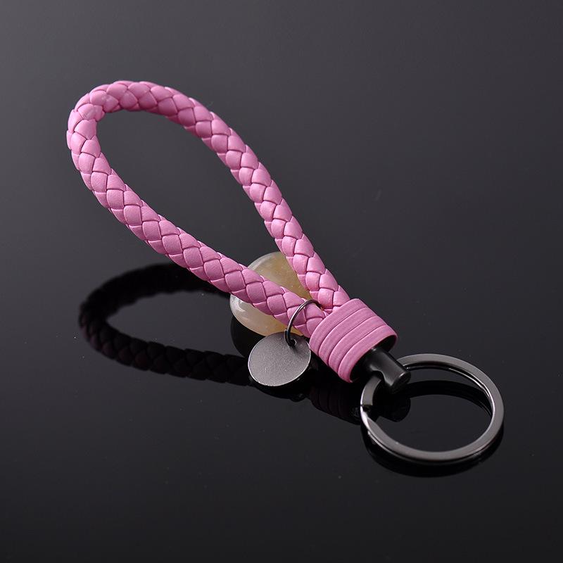 New Creative Tungsten Steel Braided Rope Keychain Leather Key Chain Handmade Doll Pendant Party Gift Small Jewelry