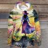 Women's Casual Long Sleeve Halloween Print Hoodie Pullover Sweatshirt