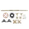 740mm Go Kart Rear Axle Kit Heavy Duty Mount Brake Disk Base Sprocket Rear Axle for 50 To 150CC DIY Rebuilt ATVs Quads