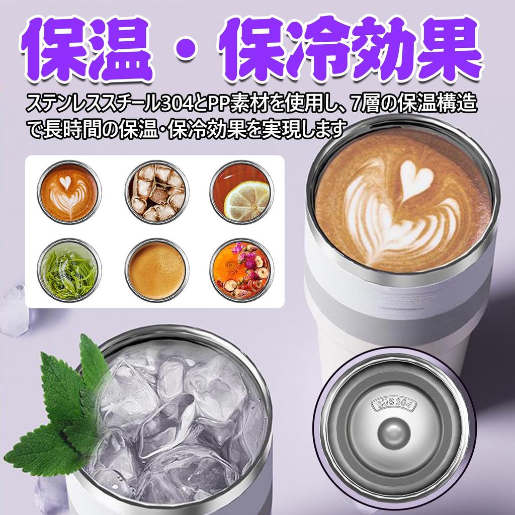 Stainless Steel Tumbler with Large Vacuum Wide Portable for and Travel Straw, Lid, Insulated, Handle, Capacity, Insulated, Double-Walled Wall, Mouth,