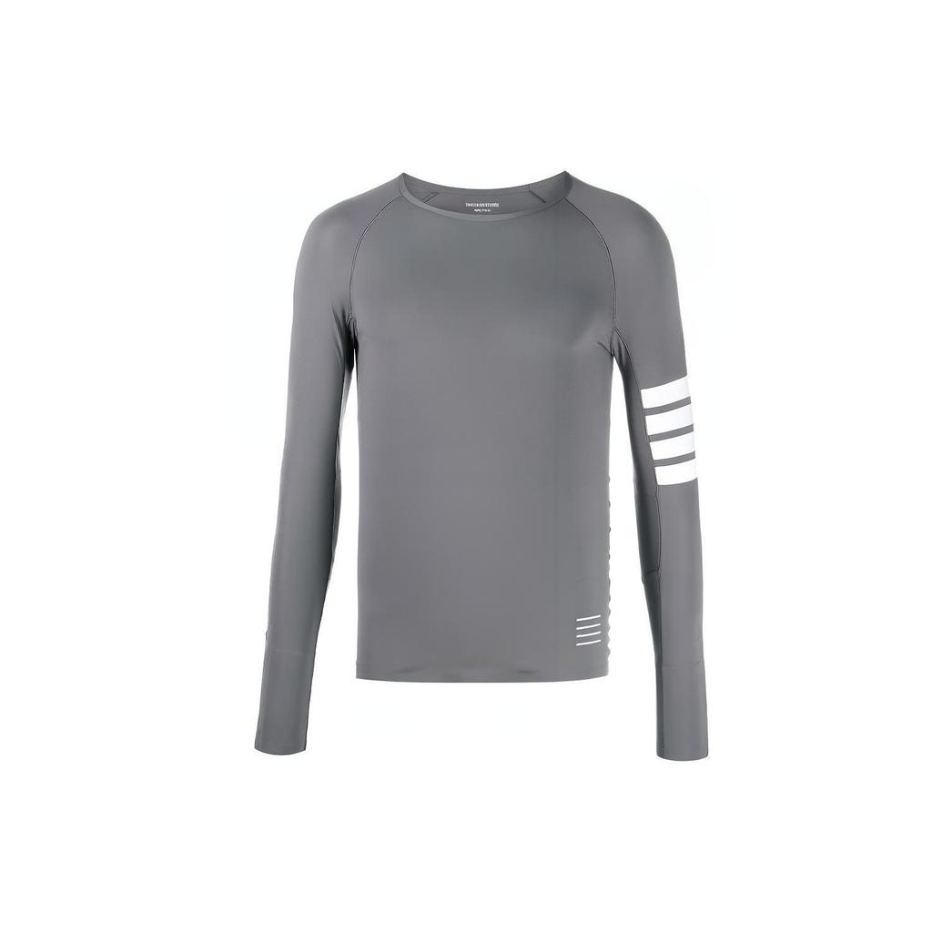 THOM BROWNE Interlock 4-Bar Stripe Crewneck T-Shirt MJA001A-06770-035