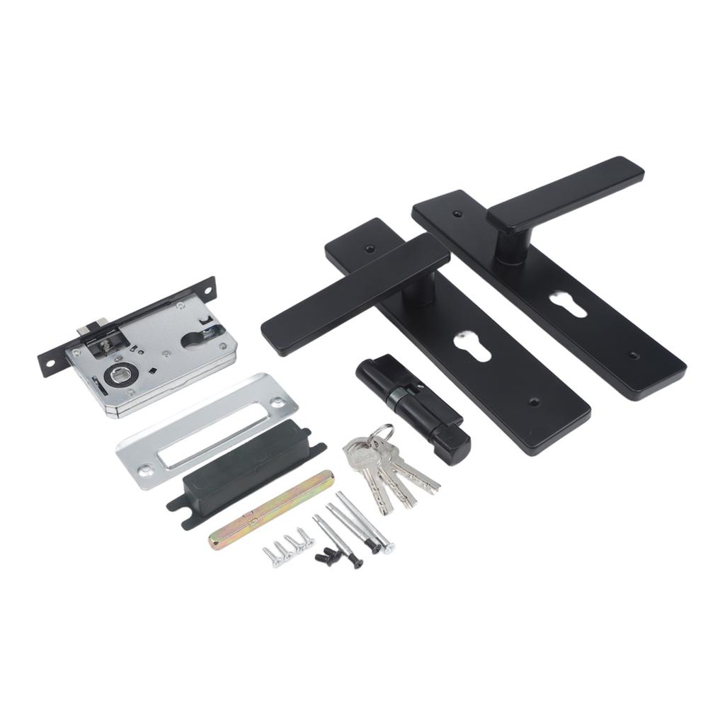 Quiet Door Lock Silent Bearing Lock Set Home Aesthetic Versatile Compatibility Easy Installation Large Knob Design