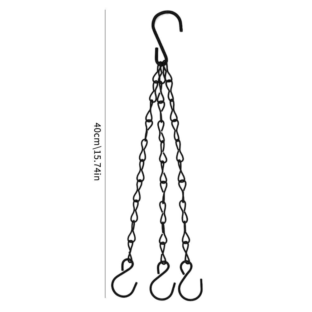 Flower Pot Basket Hanging Chain 40CM Three Sets Of S-shaped Hooks Flower Basket Decoration Hanging Chain Pendant Chain