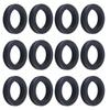 Black Grommet Kit for Wires 12 Pcs Flexible Rubber Construction Fits Common Cable Sizes for Wall Desk or Cabinet Use