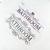 Black Toilet Door Stickers Removable Bathroom Wall Sticker WC Doorway Sign  Cabinet