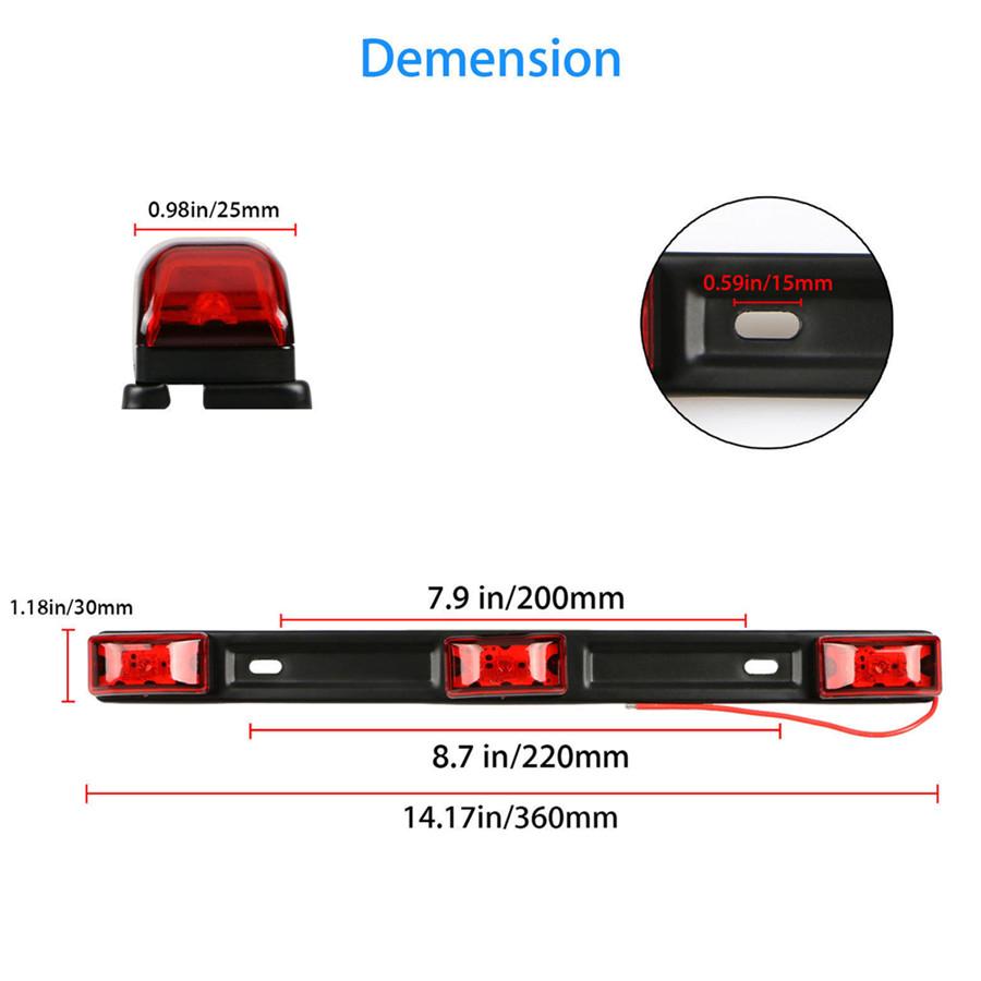 14" Trailer Side Marker Taillight for Truck