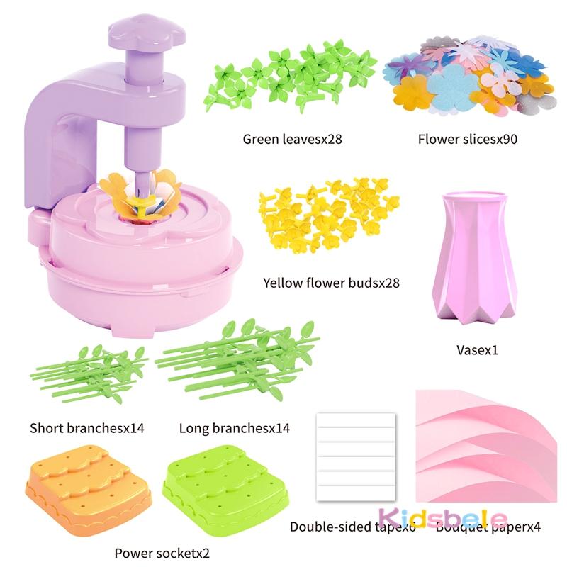 New Kids Craft Kit DIY Fabric Flower Bouquets Toy Gifts For Birthday Holiday Parties Realistic Artificial Flower Puzzle Toy