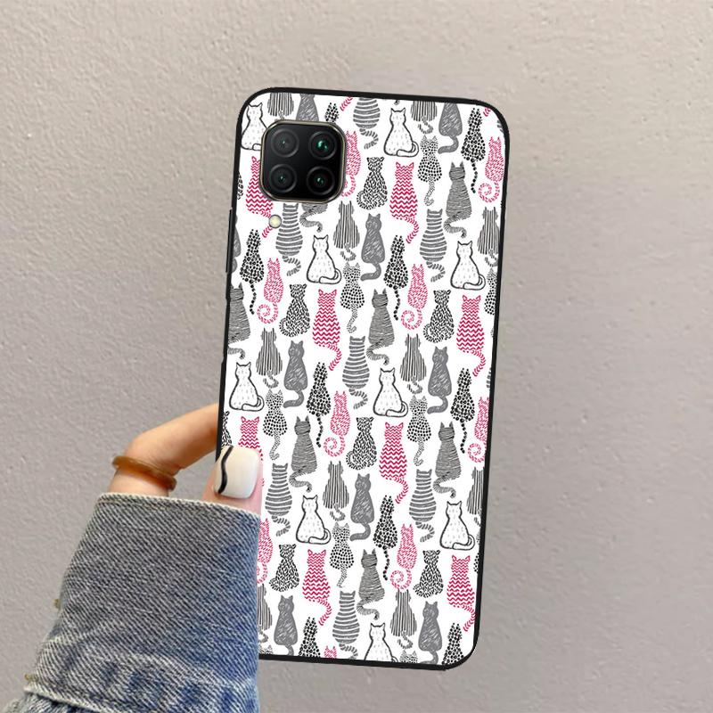 Funny Cat Collage For Huawei Nova 12s 12i 11i 8i 7i Y73 Y70 Y90 Y60 Y72 Y61 Y91 9 10 SE P30 Pro P40 Lite Case