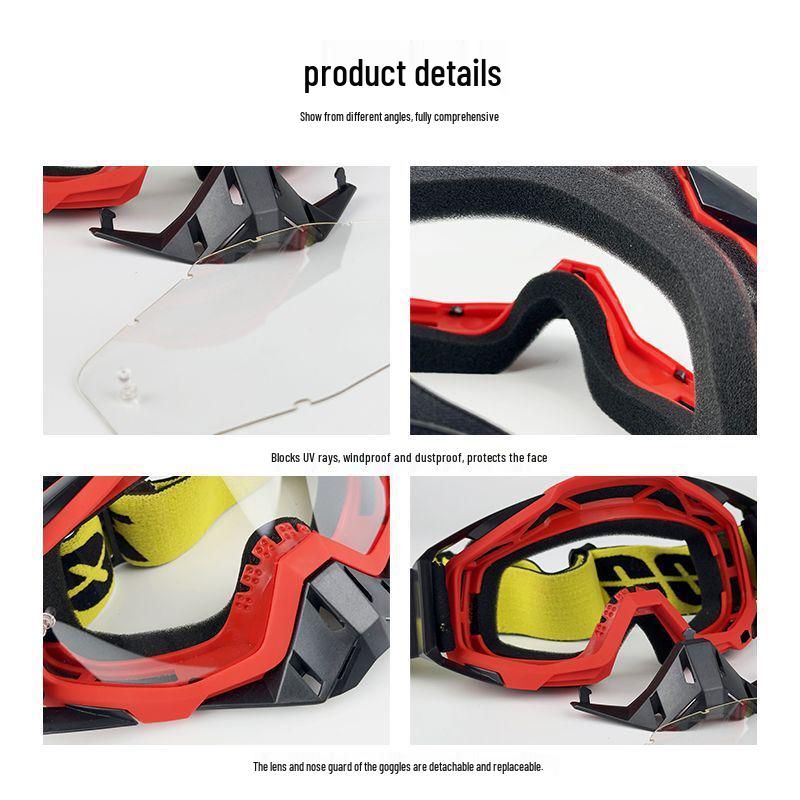 100% Windproof Off-road Motorcycle & Ski Goggles for Outdoor Riding