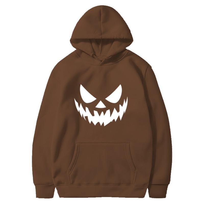 Halloween Printed Casual Hoodie Men's Women's Long Sleeved Sweatshirts Autumn Winter Fashion Style Hoodies