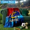Custom Name Rams Fan Gear USA Blanket Lightweight Ideal Bedding Blanket Perfect for Travel, Camping, Living Rooms, Sofas, Christmas Gift