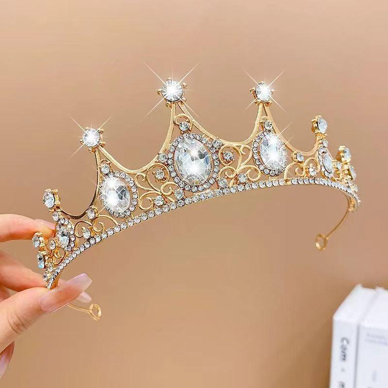 Birthday Crown Headwear Princess High-end Crown Girls Hairpin Headband Children Little Girl Headband Bridal Hair Accessories