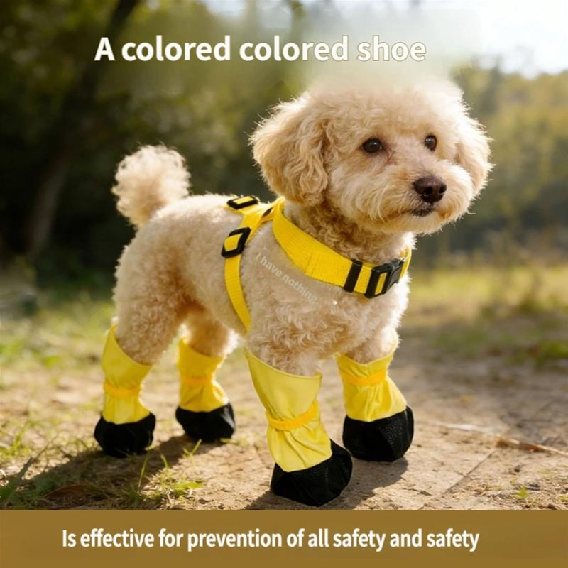 Dog Waterproof Leggings Shoes Suspender Booties Adjustable Pet Rain Suspender Booties Rainwear Walks and Outings