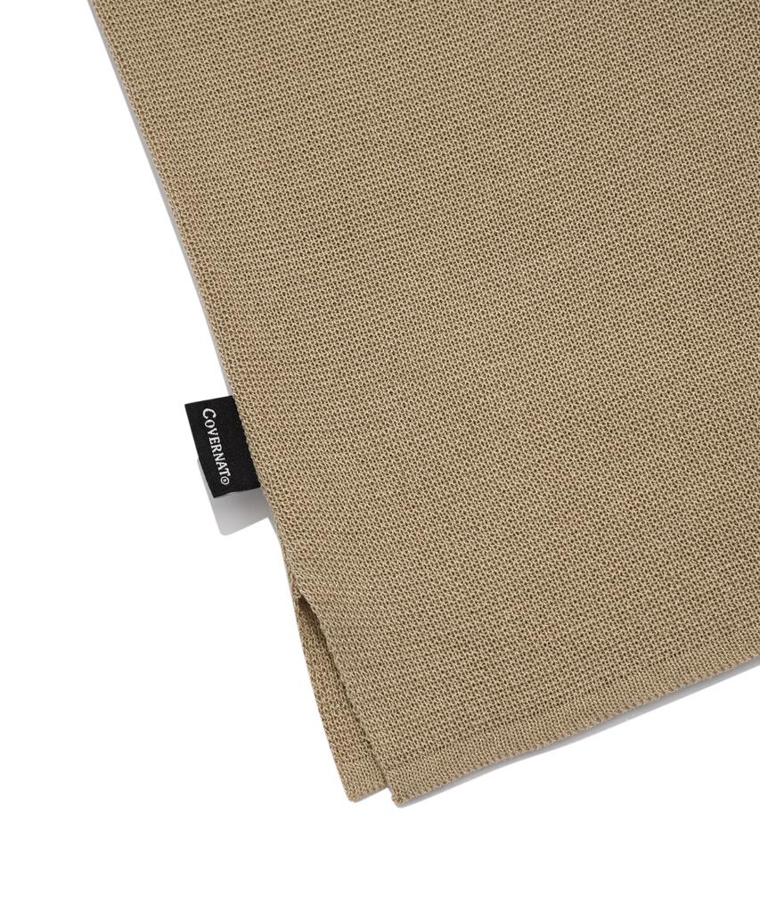 COVERNAT Basic Round Half Knit Beige