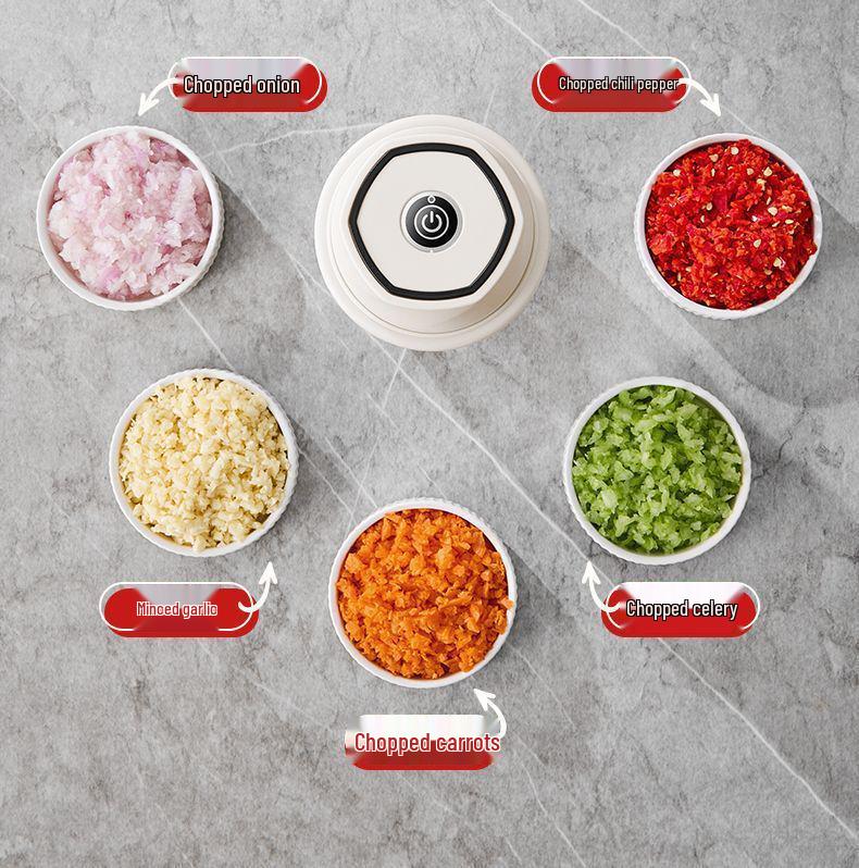 Rongshengda Kablosuz Elektrikli Mutfak Öğütücü (Sarımsak, Et, Biber ve Soslar İçin)