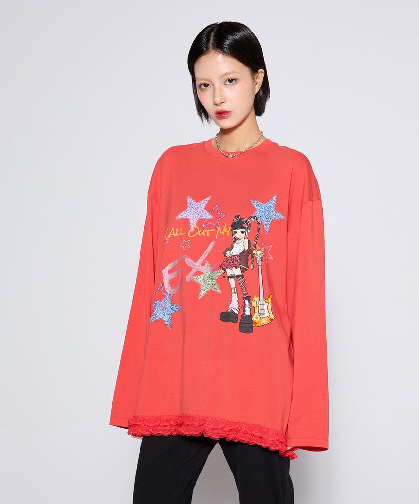 CONY Call Out My X Lace Tee / Red