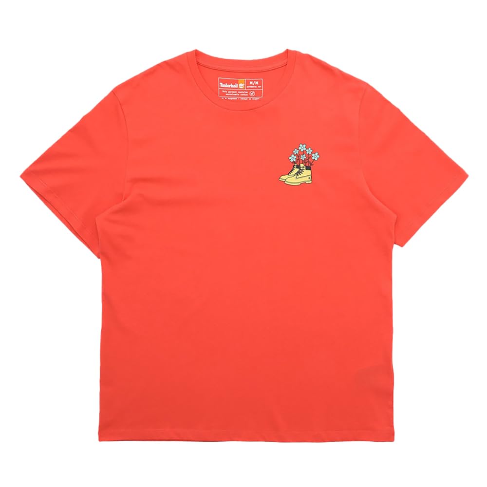 

Timberland Men s Short Sleeve Graphic T-Shirt, HOT CORAL, XL, TB0A63CB8801