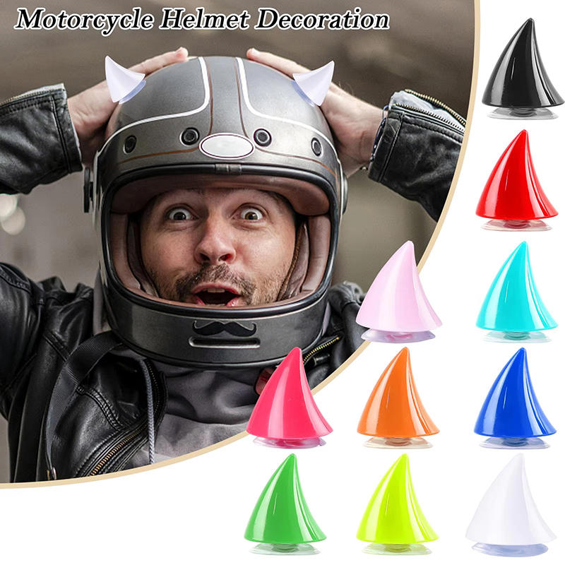4PCS Motorcycle Helmet Cute Corner Horn Decoration Motocross Full Face Off Road Helmet Decoration Moto Car Accessories