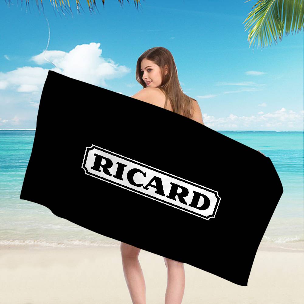R-RicardS LOGO Microfiber Blanket Quick Drying Beach Towels Oversized Printing Super Absorbent Pool Towel Blanket