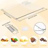 Acrylic Cutting Board with Round Nonslip Mats Food Grade Acrylic Chopping Board with Scraper Clear Cutting Board Reusable