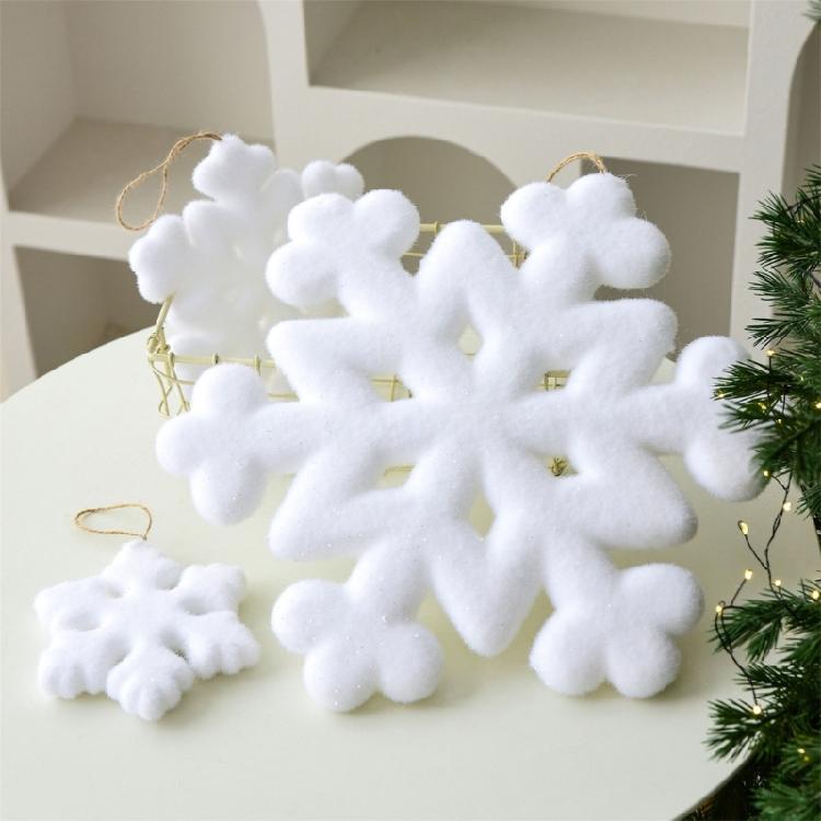 Soft-Furred Snow Crystalloid Christmas Tree Multiple Purpose Celebratory Adornment Environmentally Safe Design for Winter Festivities