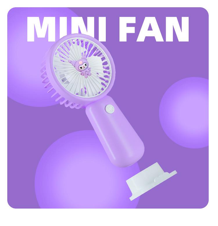 Portable Mini Cartoon Flower USB Desk Fan - Student Gift
