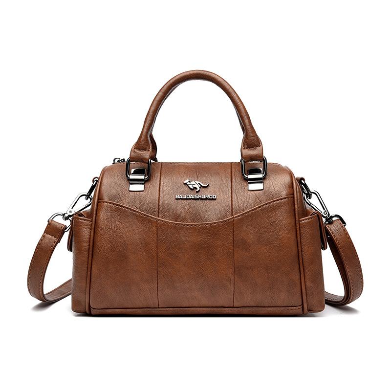 Women's bag new urban retro simple and fashionable large-capacity portable messenger shoulder bag