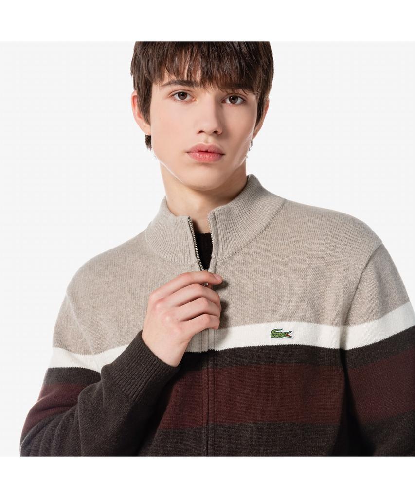 Lacoste Men'S High-Neck Colorblock Cardigan Ah701E-54N Shi