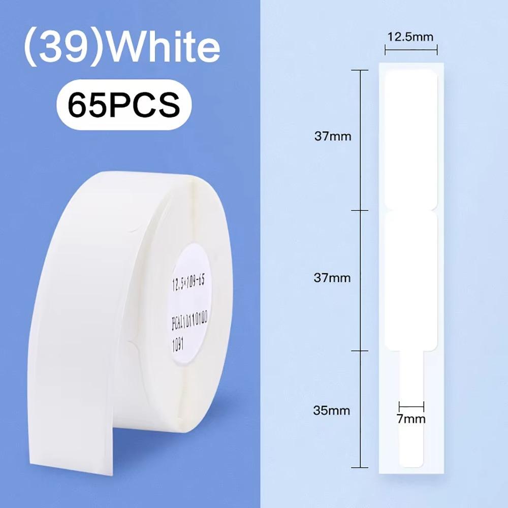 65Pcs/Roll Mini Cable Laber Paper Self Adhesive Thermal Cable Sticker  For Niimbot D101/D11/H1