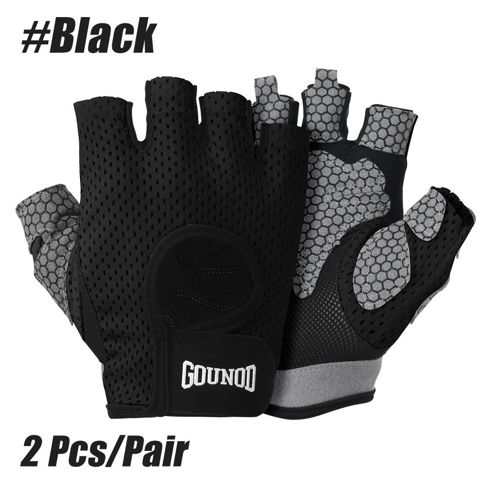 

1Pair Workout Gloves Anti-Slip Padded Palm Lightweight Fingerless For Women And Men Weight Lifting Powerlifting Gym Fitness S