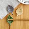 Tableware East Chopstick Rests Set of Cutlery Spoon Tableware Set (Leaf Design), 5, Rests, Rests, (Green)