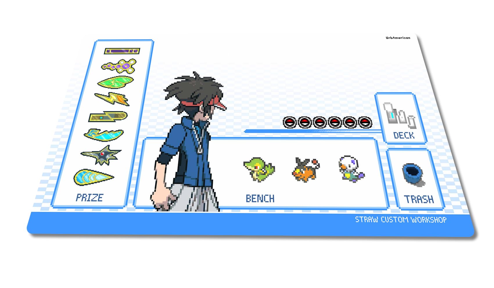 

Игровой коврик с полной прошивкой Резиновый игровой коврик для одного человека Эксклюзив для битв TCG Высококачественный игровой коврик Pokemon с водонепроницаемой сумкой для хранения Карточная игра